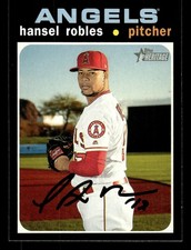 2020 Topps Heritage #375 Hansel Robles Card Los Angeles Angels