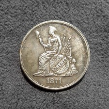1871 Half Dollar 50 Cents United States Seated Liberty Pattern US Coin