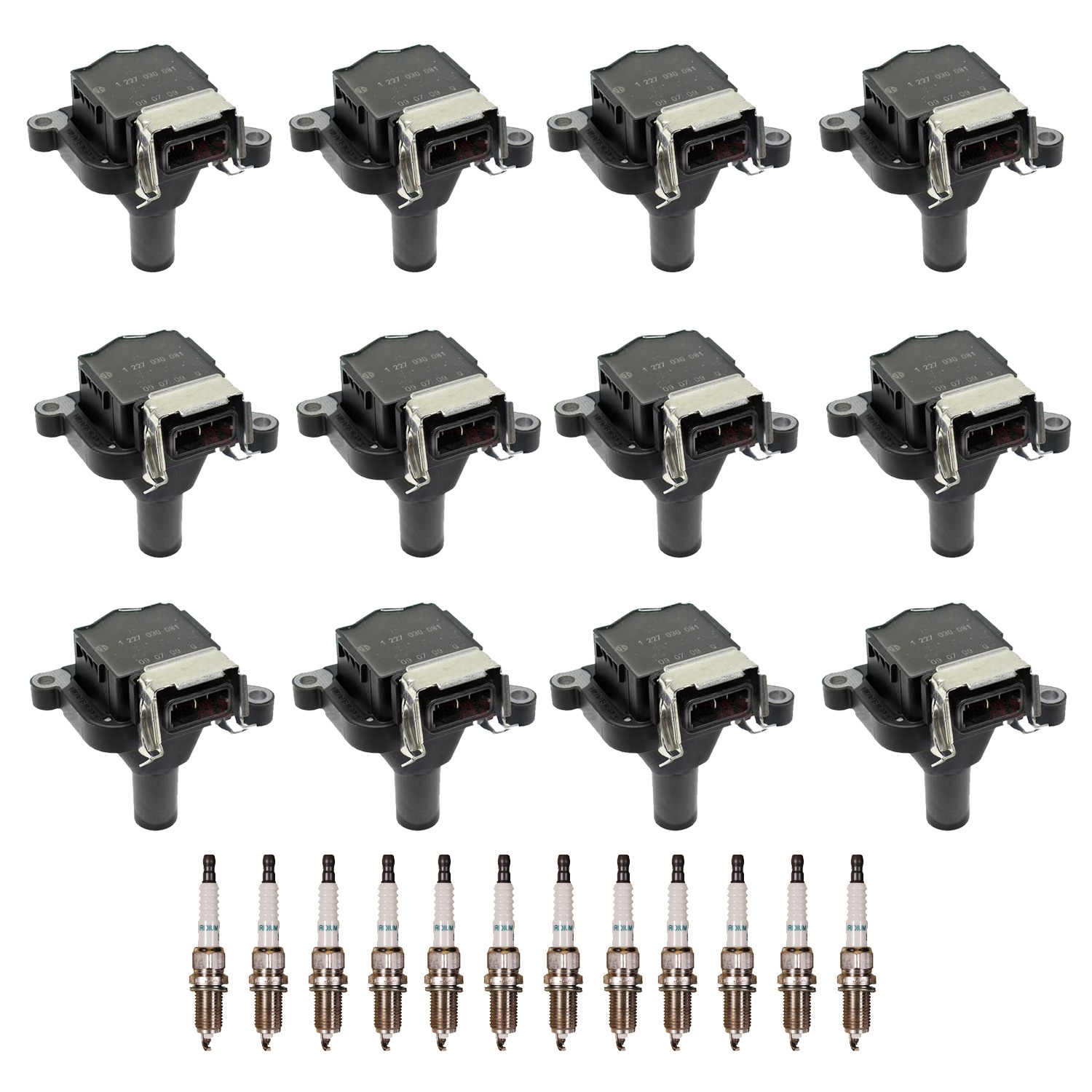 Bosch Ignition Coils and Denso Spark Plugs Kit for BMW 750iL 850Ci 5.4L V12