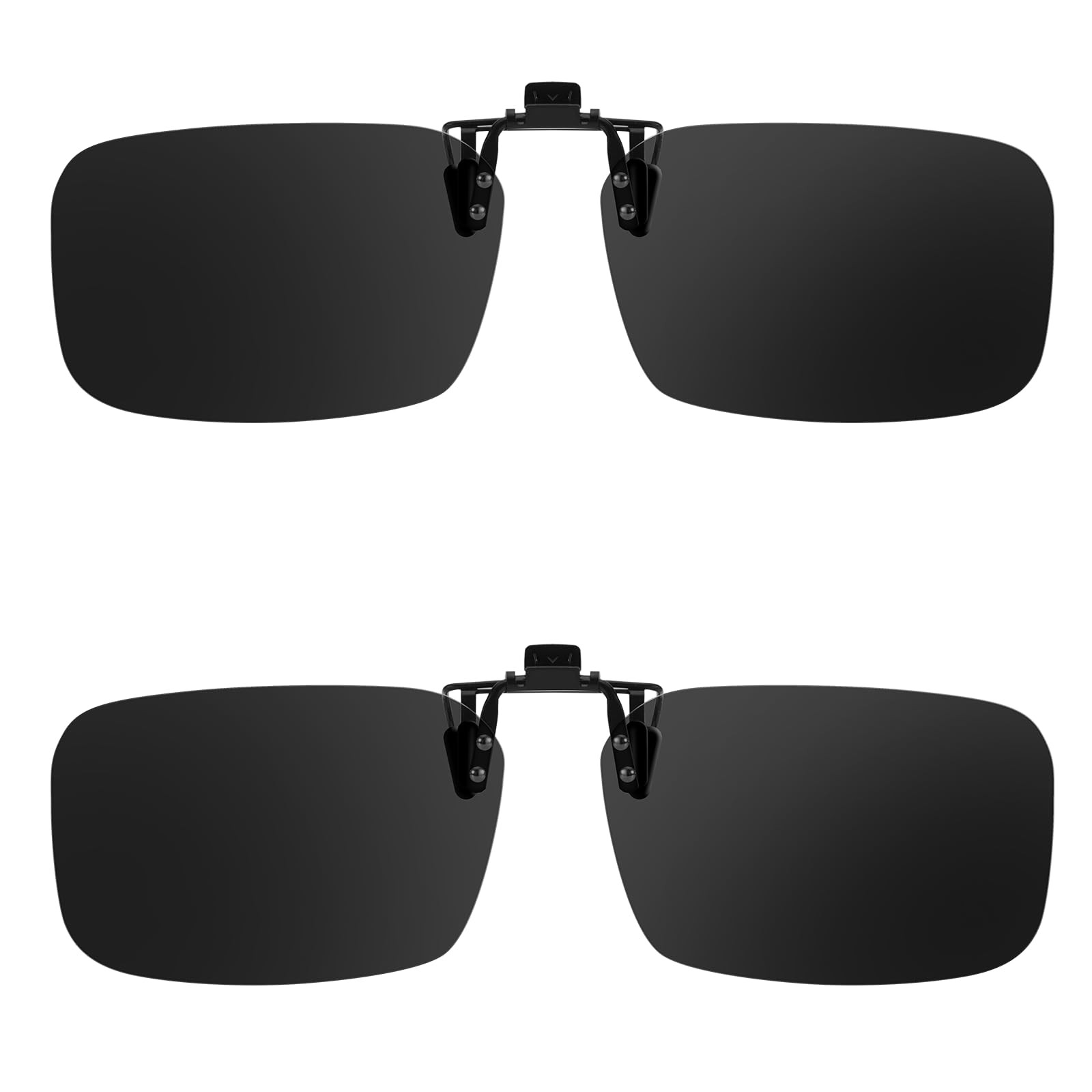 2PCS Polarized Flip Up Clip on Sunglasses Over Prescription Glasses for Men W...