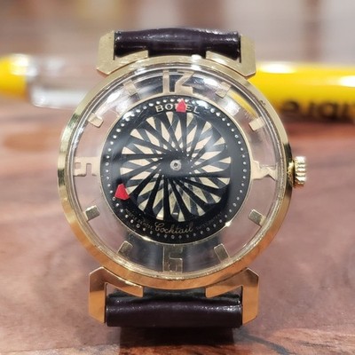 1960s Borel Synchron ''Cocktail'' Kaleidoscope Vintage Watch Swiss, Manual Winding