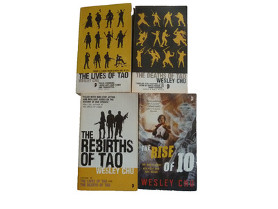 FOUR (4) WESLEY CHU paperbacks: 3 in Tao series; 1 in Io series