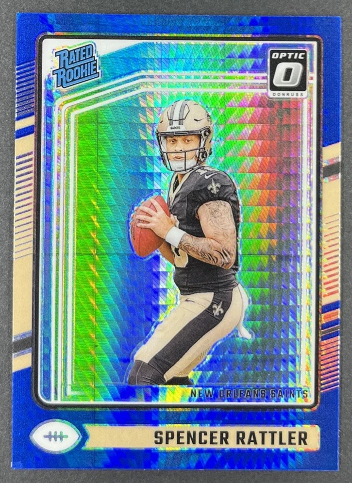 2024 Donruss Optic Rated Rookie - Blue Hyper Prizm Spencer Rattler #289