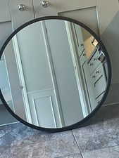 Umbra Hub Rubber Round Mirror, 60cm, Black. Excellent Condition - John Lewis