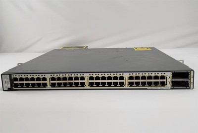 Cisco WS-C3750E-48PD-SF 48 Port PoE Gigabit 10G Ethernet w/ Stack & Ears