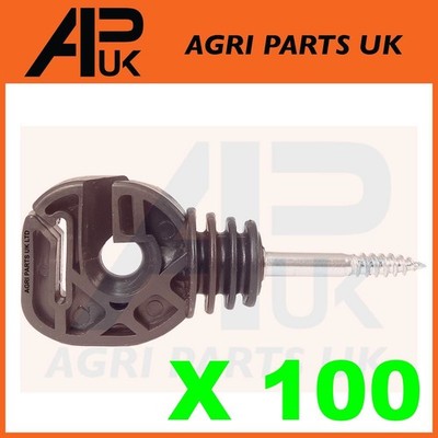 100 x Elektrozaun Schraube Mehrzweck Isolatoren Ring 20 Band Drahtseil Poly