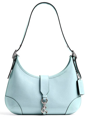 バッグ COACH Hamptons lightblue signature bag NWT COACH Hamptons Hobo Shoulder Bag CAN33 In LIGHT BLUE Crinkle