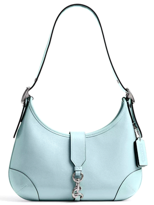 NWT COACH Hamptons Hobo Shoulder Bag CAN33 In LIGHT BLUE Crinkle