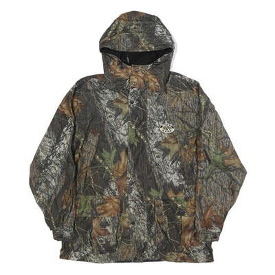 ROCKY GEAR Herren Grün & Brown Tarnfarbe Außen Jacke L Polyester Zip mit Kapuze
