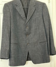 Armani Collezioni Men 46R Gray Tweed Blend 3 Button Sport Coat Blazer Jacket VTG