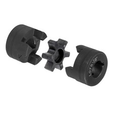 1" to 1" L075 Flexible 3-Piece L-Jaw Coupling Coupler Set