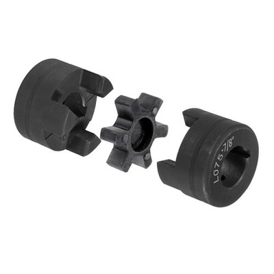1'' to 1'' L075 Flexible 3-Piece L-Jaw Coupling Coupler Set