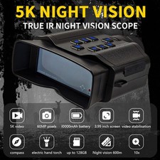 5K 4K 2K 10X Digital Zoom Night Vision Hunting Binoculars Scope Camera 10000mAh