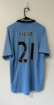 #ad Manchester City Home Cotton 2012 13 David Silva #21 XL $230.00