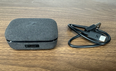 Sennheiser Momentum 4 Charging Case Replacement  Black Graphite W/ OEM Cable