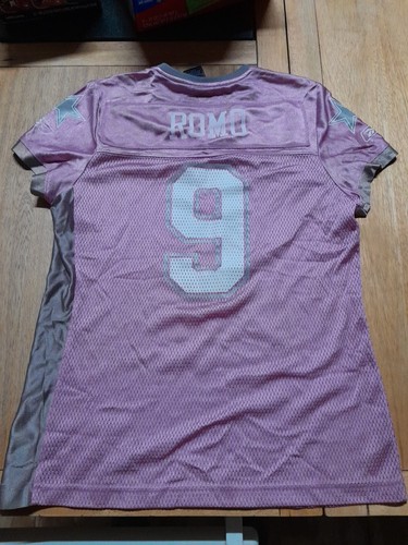 Used Reebok Dallas Cowboys Pink #9 Tony Romo Jersey Women’s Small NFL Football - Picture 1 of 8