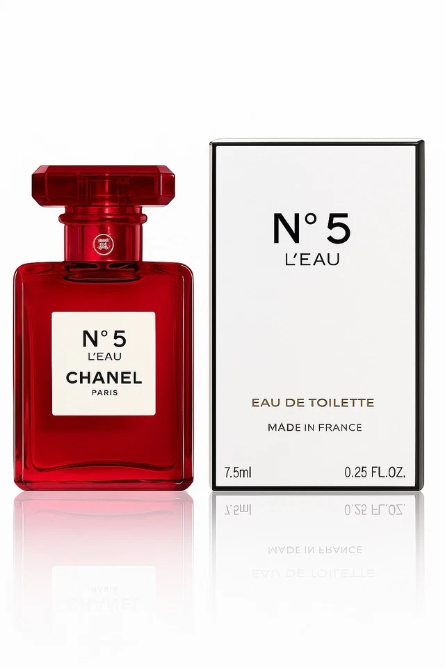 Chanel Nº 5 L’eau Rojo Edición Especial Raro 7.5ml/0.25oz MINI dabber/splash Nuevo en Caja Foto 3 de 4