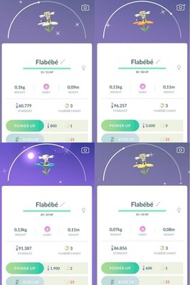 Pokémon Shiny Weiß Rot Orange Gelb Blau Blume Flabébé Flabebe P T C 80Kdust