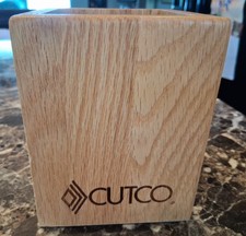 CUTCO Utensil Tool Holder Wooden Box 4x4x5   ...