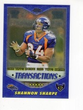 2000 Topps Chrome Shannon Sharpe (HOF) # 178 Baltimore Ravens Free Shipping