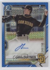 2021 Bowman Chrome Prospect HTA Choice Refractor 148/150 Jagger Haynes Auto 1b8