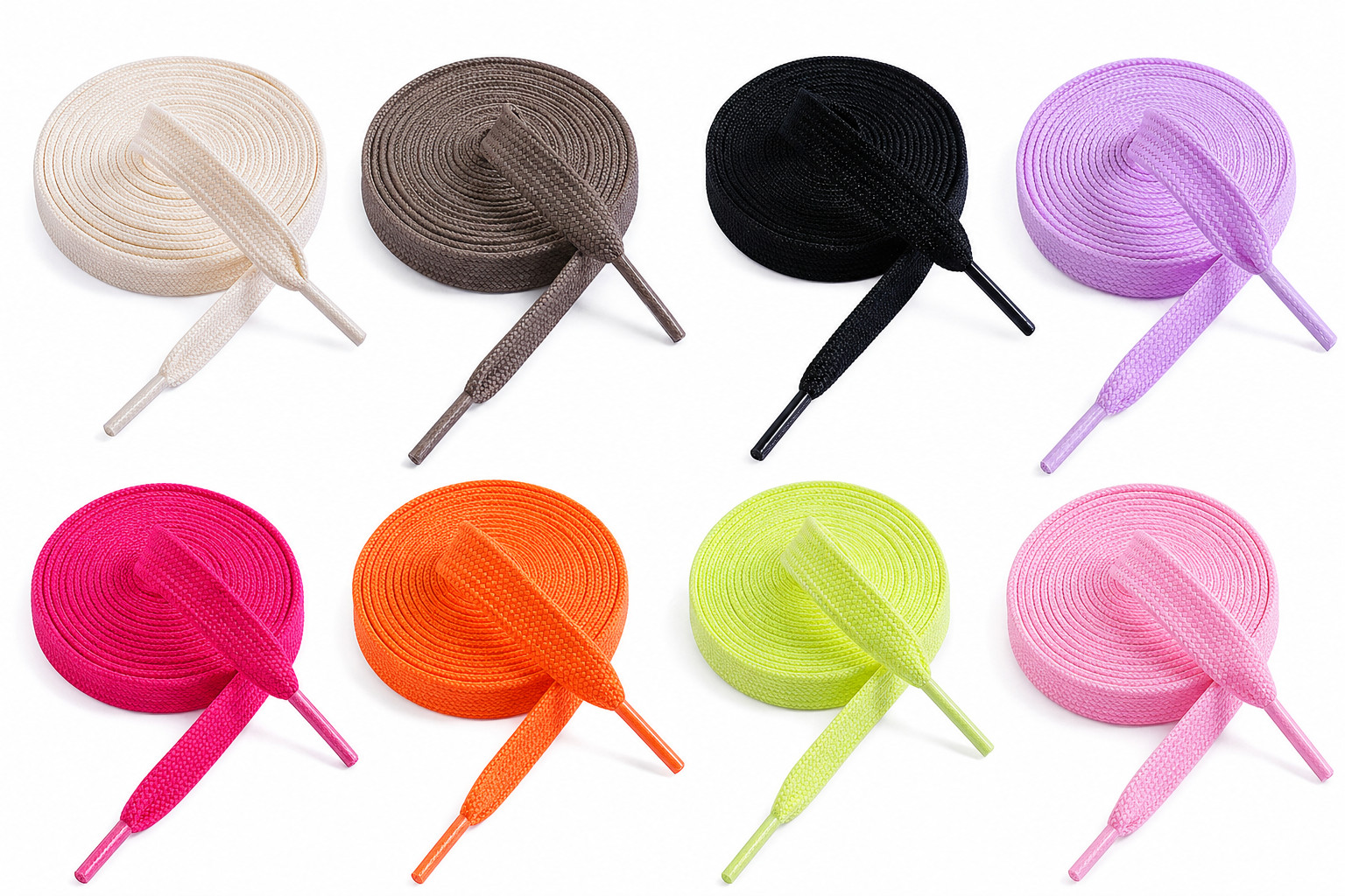 Cordones planos finos premium Entrenador Cordones para zapatos 8 mm de ancho Tenis varios tamaños