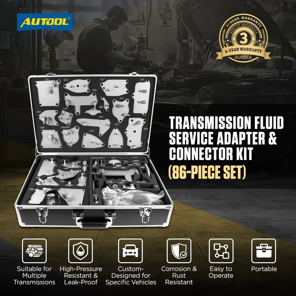 Transmission Gearbox Fluid Oil Filling Replacement Adapter & Connector Kit 86pcs - Image 2 of 4