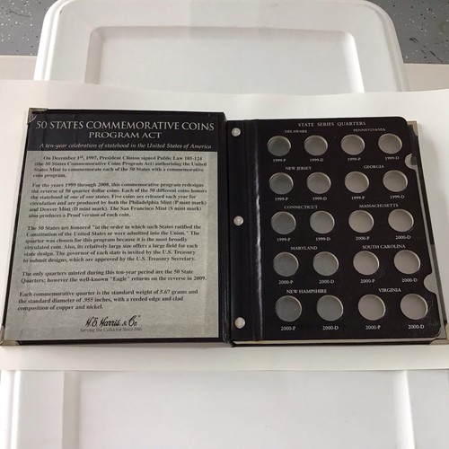 H.E. Harris State Series Quarters Date Set 1999-2008 Coin Album Book Black VGC - Picture 3 of 3