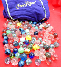 Marble Lot of 100 Glass Marbles Estate Sale Barn Find Junk Drawer Toy Vintage