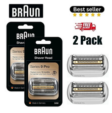 2 Pack Braun Series 9 Pro 94M Electric Shaver Replacement  Head Free Delivery UK