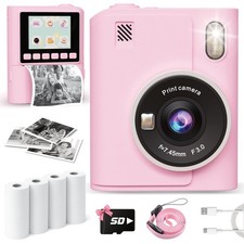 Instant Print Camera for Kids, 1080P Instant Digital Print Cameras for Toddler,