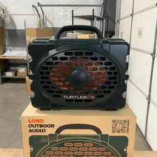 Turtlebox Gen 3 Outdoor Bluetooth Speaker, Green/B, 120 dB, Waterproof TBG3-OG 