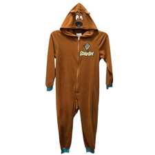 Scooby-Doo HOODED Pajama Sleeper KIDS Size SMALL 6/7 One Piece PJ's