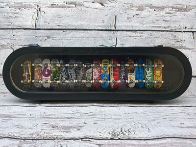 Vintage Tech Deck lot w/ Display Case Hook-Ups 16 Vintage Boards Hawk Birdhouse