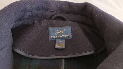 Brooks Brothers Duffle Coat Navy Blue Horn Toggle Wool Jacket Men’s Small - Picture 5 of 20