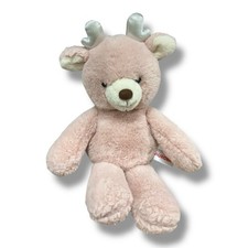 Aurora Pink Plush Deer Reindeer Peony Cedar Silver Antlers Stuffed Toy