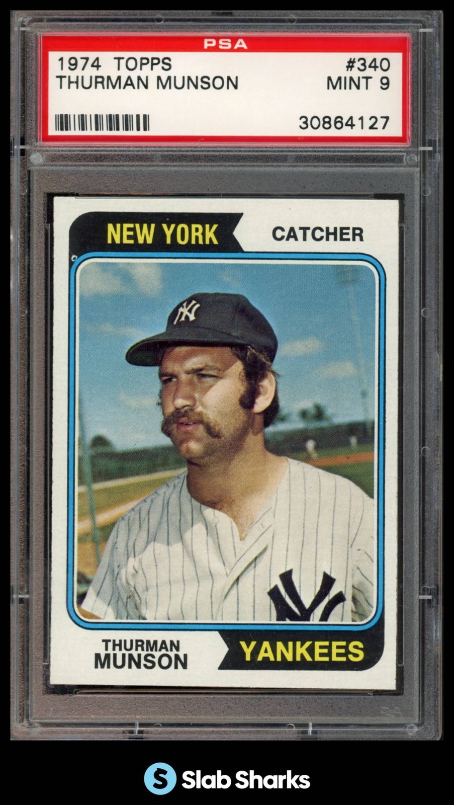 1974 TOPPS #340 THURMAN MUNSON PSA 9