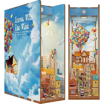 Tonecheer Book Nook Kit 3D Holzpuzzle Booknooks,Travel with the Wind