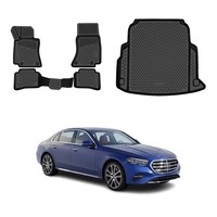 Omac FußMatten & Kofferraumwanne Set FüR Mercedes E Klasse W214 Limo 2023-2026
