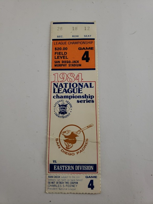 1984 MLB National League Championship Game 4 - Chicago Cubs at San Diego Padres