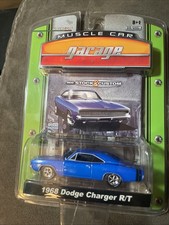 Greenlight Muscle Car Garage 1968 Dodge Charger R/t Blue 1/64