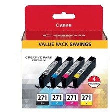 CANON (0390C005) CLI-271 BLACK CYM STANDARD YIELD INK CART 4PK