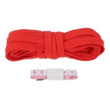Flat Drawstring Cord 10mm x 5 Yd Replacement Flat Rope with Ruler Red