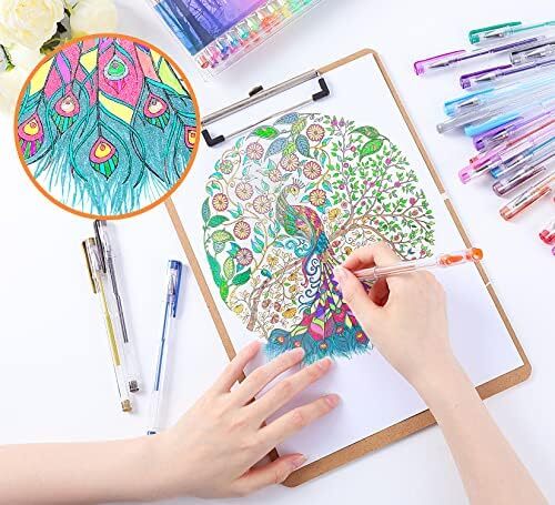 60 Set Gel Pens Colored Glitter For Coloring Books Drawing Art Marker Adult Kid - Picture 4 of 7