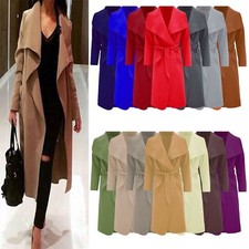 Women's Italian Waterfall Duster Coat - Long, Oversized, Belted Trench