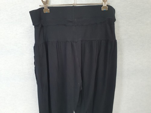 lorna jane black high elastic waist cuffed lounge track pants pockets size S - Picture 11 of 13