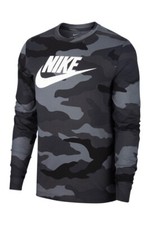 Nike Camouflage Swoosh Print Long Sleeve T-Shirt Men's Large