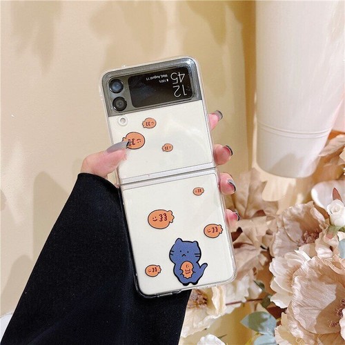 Jolie coque téléphone support dessin animé pour Samsung Galaxy Z Flip 4 3 5G support rigide - Photo 14 sur 28