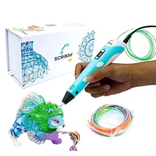 P1 3D Printing Pen with Display - Includes 3D Pen, 3 Starter Colors of PLA Filam