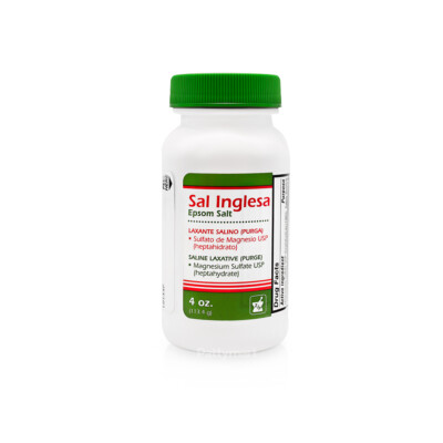 Epsom Salt - Sal Inglesa - Saline Laxative Zapotol 4oz